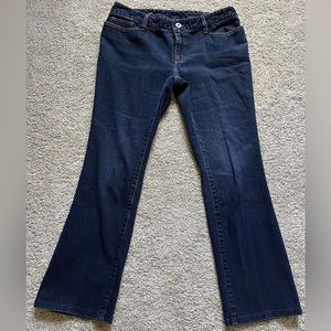 Eddie Bauer Women's Size 12 Blue Classic Fit Barely Bootcut Stretch Jeans